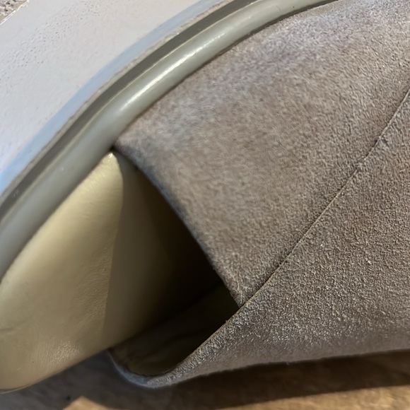 Women's Beige Suede Slide Sandals - Picture 8 of 10